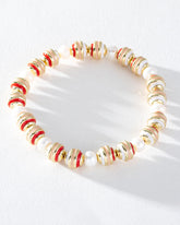 pearl bracelet, stretchy bracelet, stackable bracelet, delicate bracelet, enamel bracelet, colourful bracelet